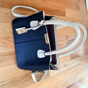 Elegant Black and Cream Handbag